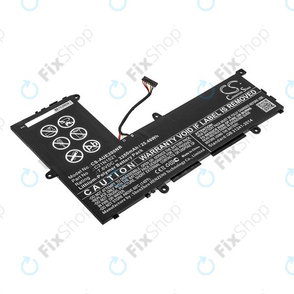 Akkumulátor Asus VivoBook E200, L200, Eeebook X206, 3350mAh, Li-Pol, 7.6V, C21N1521, HQ