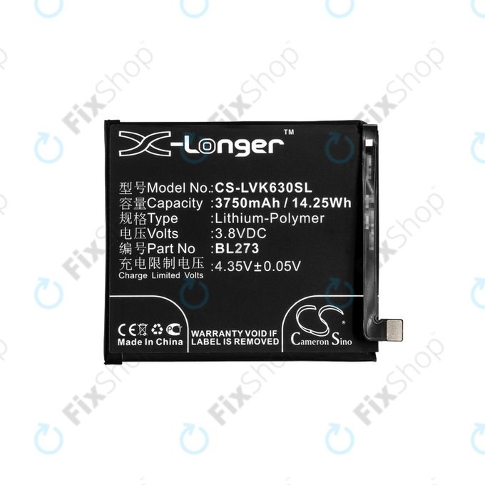 Lenovo K6 Note - Akkumulátor BL273 3750mAh HQ