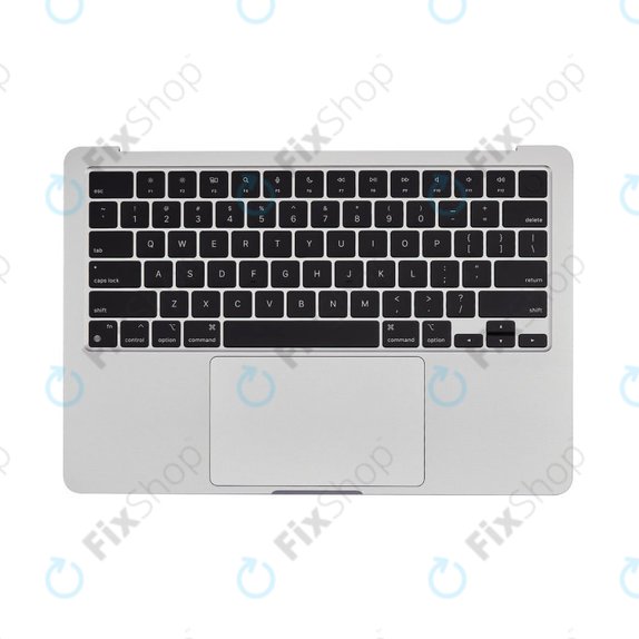 Felső billentyűzetkeret MacBook Air 13", A3113 (2024), US billentyűzettel és akkumulátorral, Silver, 661-40228, Genuine Apple