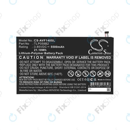 Akkumulátor Vodafone Tab Prime 7, 5500mAh, Li-Pol, 3.85V, TLP058B2, HQ