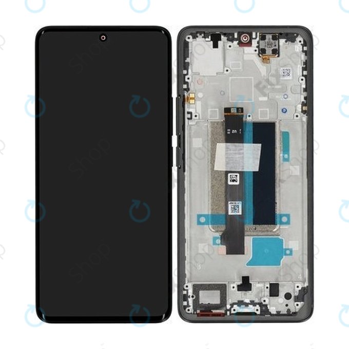 Xiaomi Redmi Note 13 Pro+ 23090RA98C - LCD Kijelző + Érintőüveg + Keret (Midnight Black) - 560002N16U00 Genuine Service Pack