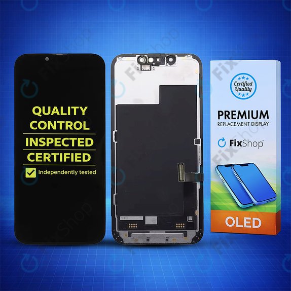 Kijelző Hard OLED iPhone 13 Mini, Érintőüveg kerettel, FixPremium