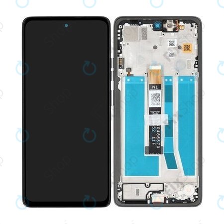 Motorola Moto G75 5G - LCD Kijelző + Érintőüveg + Keret (Charcoal Grey) - 5D68C29066 Genuine Service Pack