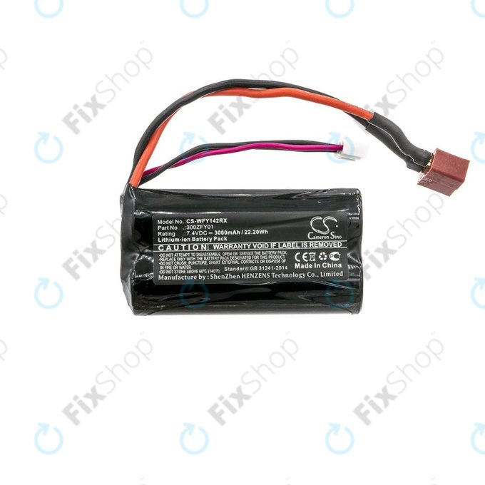 Akkumulátor WLToys FY01, FY02, FY03, 12423, 12428, 3000mAh, Li-Ion, 7.4V, 300ZFY01, HQ