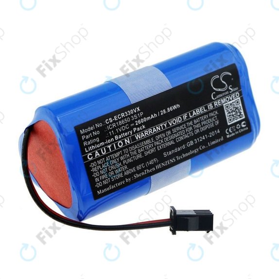Ecovacs CEN330, CR-series - Akkumulátor ICR18650 3S1P Li-Ion 11.1V 2600mAh HQ