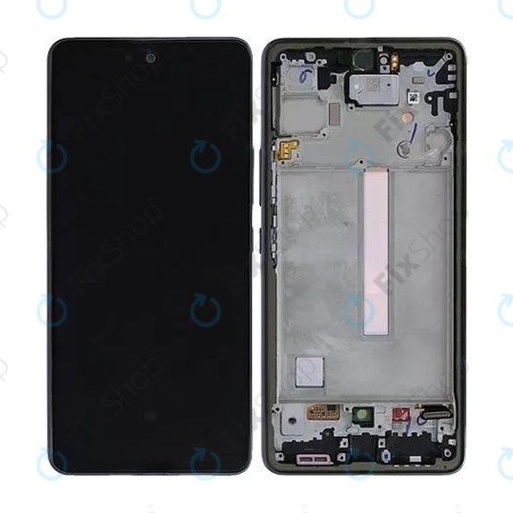 Samsung Galaxy A73 A736 - LCD Kijelző + Érintőüveg + Keret (Black) TFT