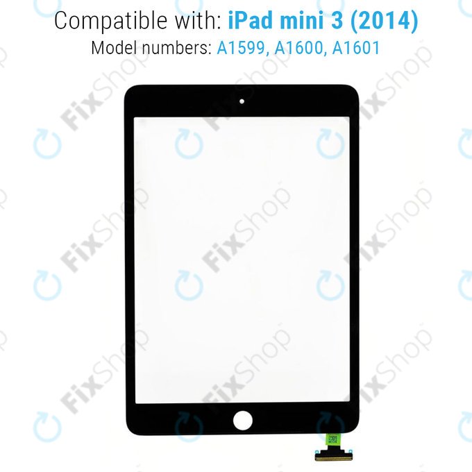 Apple iPad Mini 3 - Érintőüveg (Black)