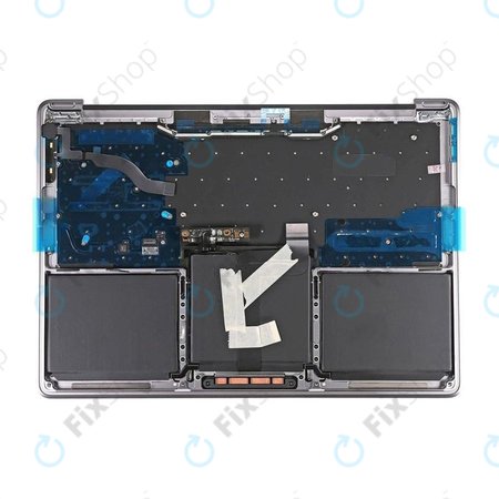 Apple MacBook Pro 13" A1708 (Late 2016 - Mid 2017) - Felső Keret Billentyűzet + Billentyűzet US + Mikrofon + Trackpad + Hangszórók (Space Gray)