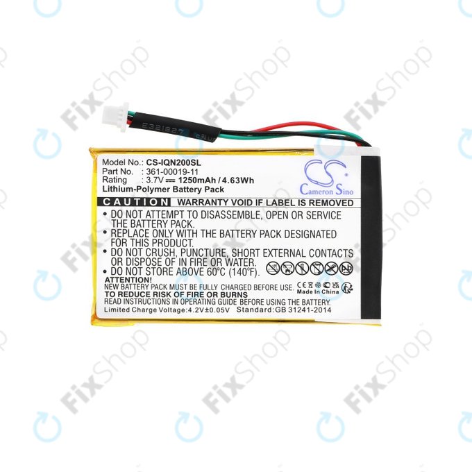 Garmin Nuvi 200, 200W, 205, 205T, 205W, 205WT, 250, 252W, 255, 255T, 255W, 255WT, 260, 260W, 260WT, 270 - Akkumulátor 010-00621-10, 361-00019-11 1250mAh HQ