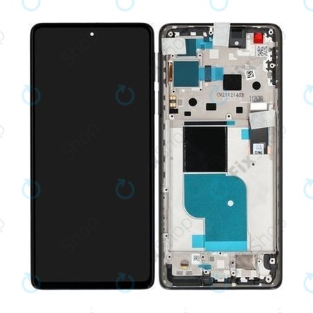 Motorola Edge 30 Pro XT2201 - LCD Kijelző + Érintőüveg + Keret (Black) - 5D68C20263, 5D68C20276 Genuine Service Pack