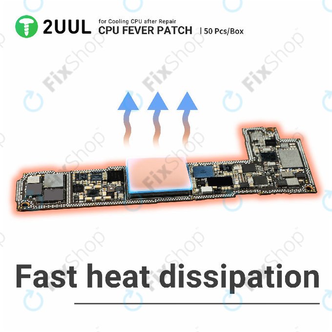 CPU hűtőpad (Thermal Patch), 2UUL SC09, 17x15x1.5mm
