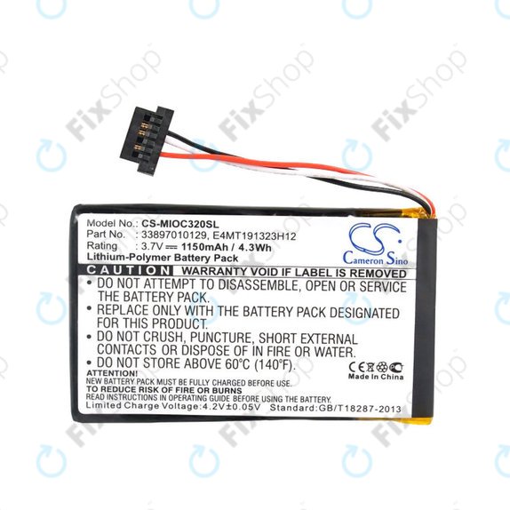Akkumulátor Mitac Mio C320, C520, C520t, C720, C810, BP-LX1320/11-B0001 SN, Li-Polymer, 3.7V, 1150mAh, HQ