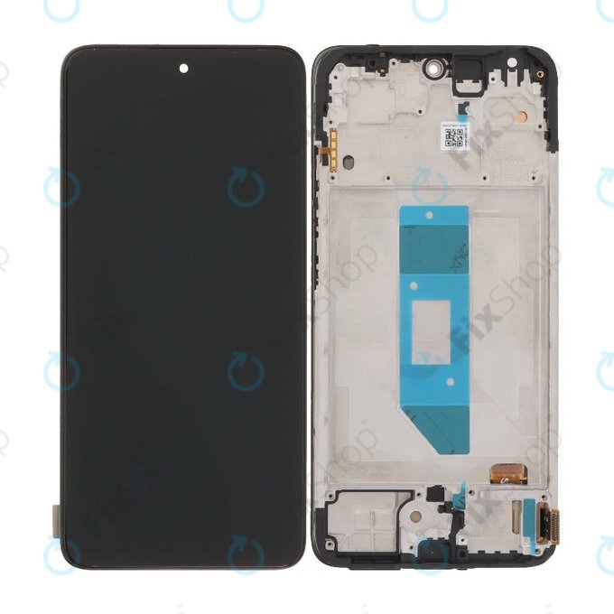 Kijelző OLED Xiaomi Redmi Note 14 4G, Black, Érintőüveg kerettel