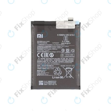 Xiaomi Redmi Note 10, Note 10S M2101K7BG M2101K7BI - Akkumulátor BN59 5000mAh - 46020000645Z Genuine Service Pack