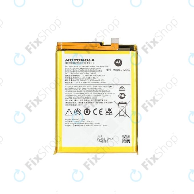 Motorola Moto G200 XT2175 - Akkumulátor MB50 5000mAh - SB18D10749, SB18D22902 Genuine Service Pack