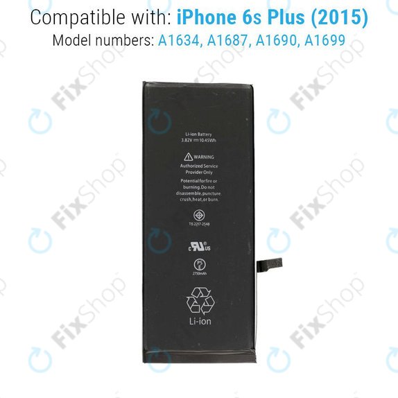 Akkumulátor iPhone 6S Plus, 2750mAh, Service Pack
