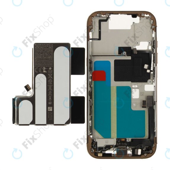 Középső keret akkumulátorral | iPhone 16 Pro | Desert Titanium | ZD076-00691 | Genuine Apple