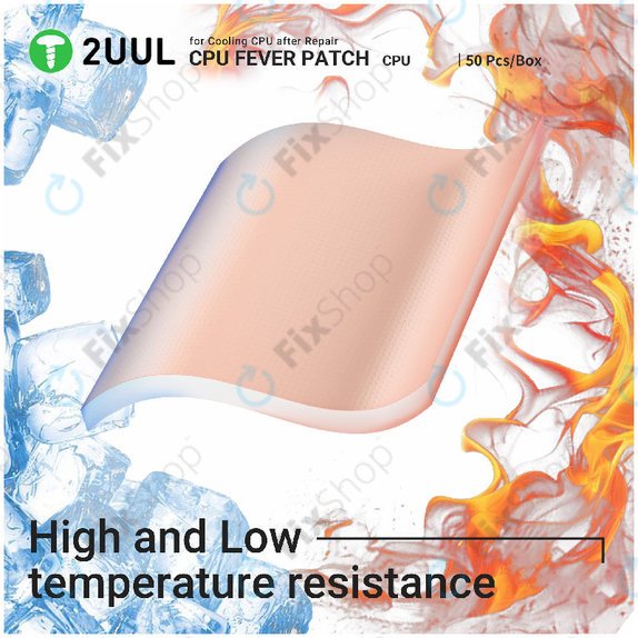 CPU hűtőpad (Thermal Patch), 2UUL SC09, 17x15x1.5mm