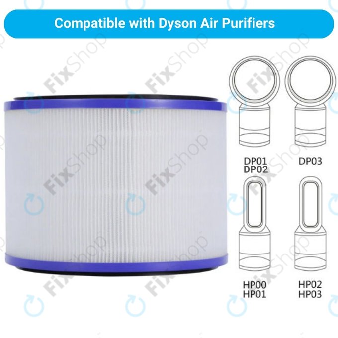Dyson Pure Hot + Cool-series, Pure Cool Desk-series - HEPA szűrő (Aktív szén) (Purple)