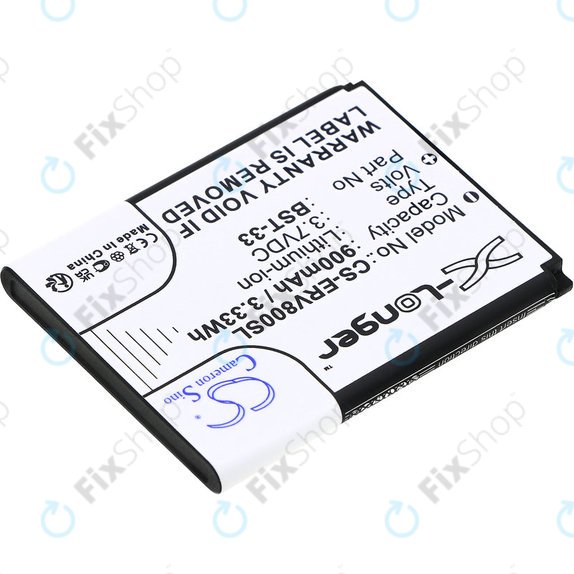 Akkumulátor Sony Ericsson W595, K790i, K800i, W850i, W900i, W950i, 900mAh, Li-ion, 3.7V, BST-33, HQ