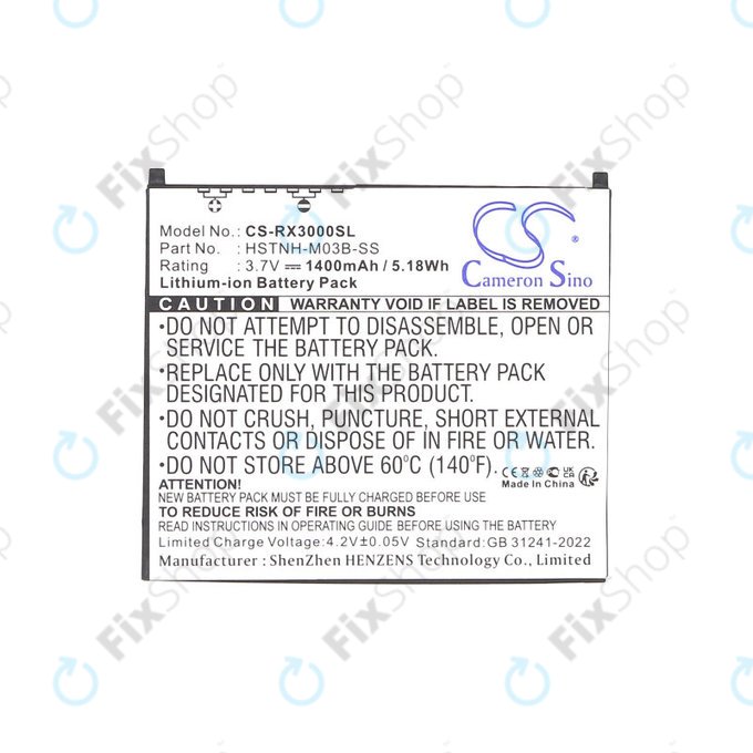 Akkumulátor HP Compaq iPAQ rx3000, rx3115, rx3700, hx2110, hx2790, 1400mAh, Li-Ion, 3.7V, HSTNH-M03B-SS, HQ