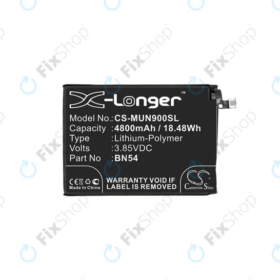 Xiaomi Redmi 9, 9A, Note 9 - Akkumulátor BN54 4800mAh HQ