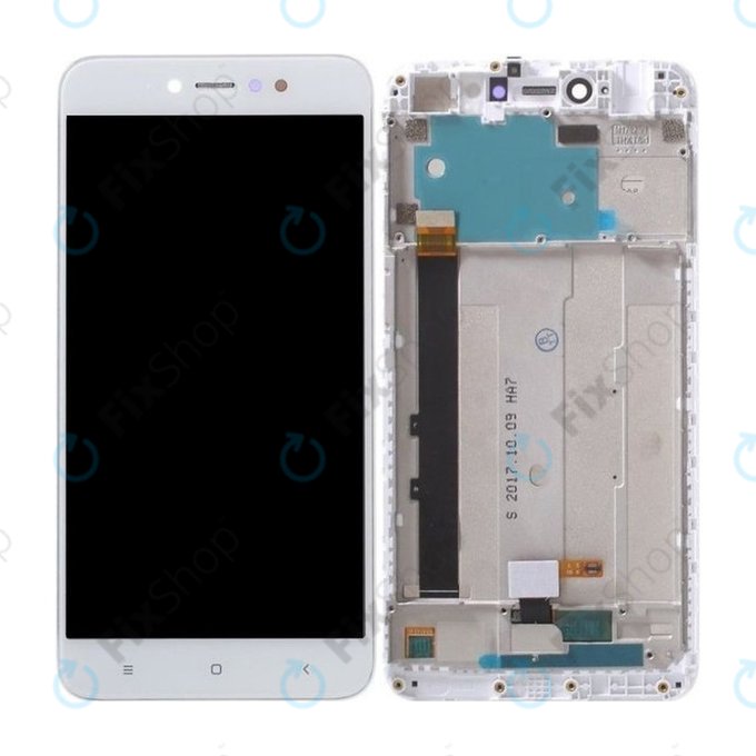 Xiaomi Redmi Note 5A 32GB, 64GB - LCD Kijelző + Érintőüveg + Keret (White) TFT