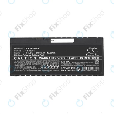 Akkumulátor Fujitsu Lifebook E4411, E448, E458, 3450mAh, Li-Pol, 14.4V, FPB0338S, HQ