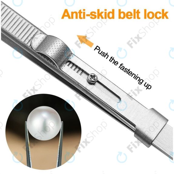 Professional Stainless Steel Tweezer with Curved Tip (162mm)