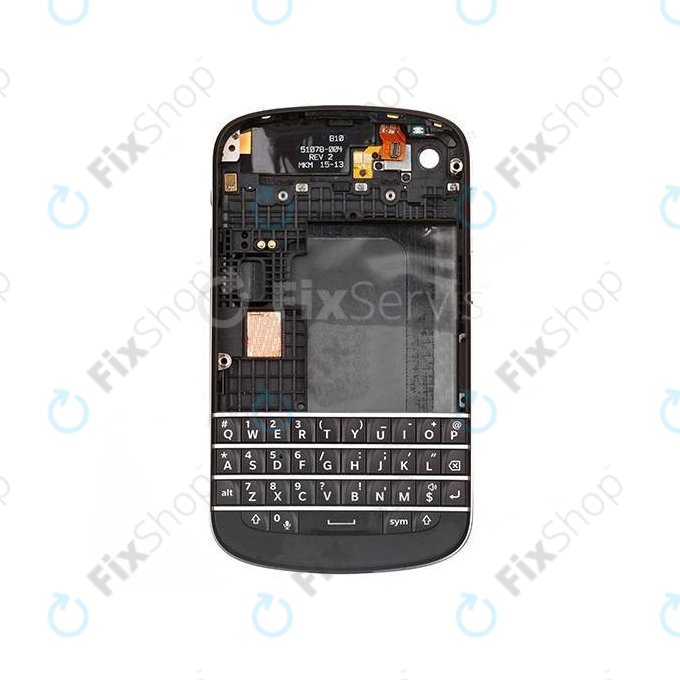 Blackberry Q10 - LCD Kijelző + Érintőüveg + Keret (White) TFT