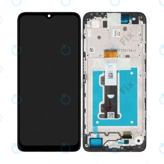Motorola Moto E22i, E22 - LCD Kijelző + Érintőüveg + Keret (Black) - 5D68C21594 Genuine Service Pack