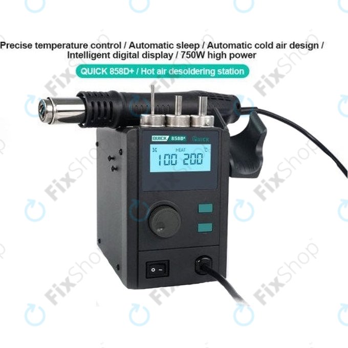Quick 858D+ - Forrólevegős Forrasztóállomás