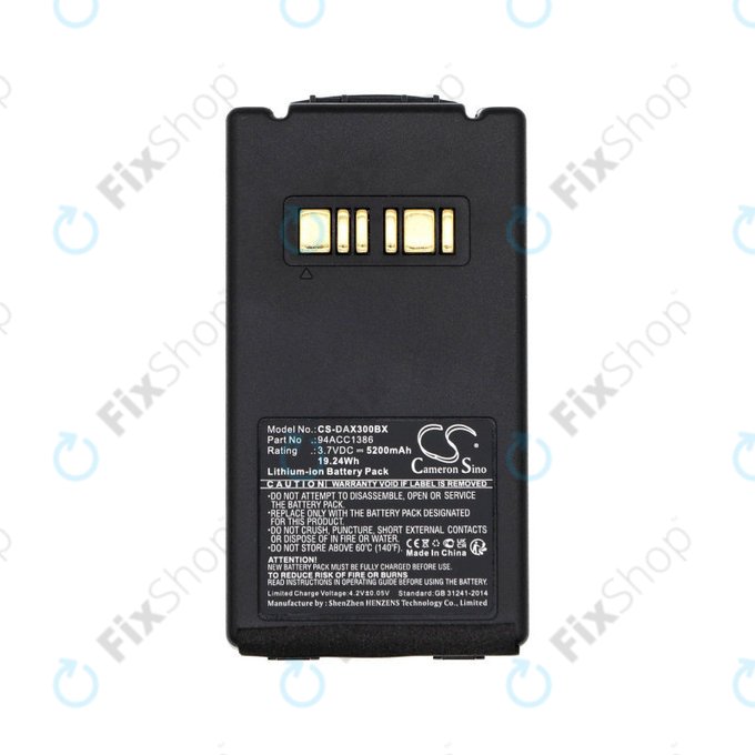 Akkumulátor Datalogic Falcon X3, Falcon X3+, Falcon X4, 5200mAh, Li-Ion, 3.7V, 94ACC1386, HQ