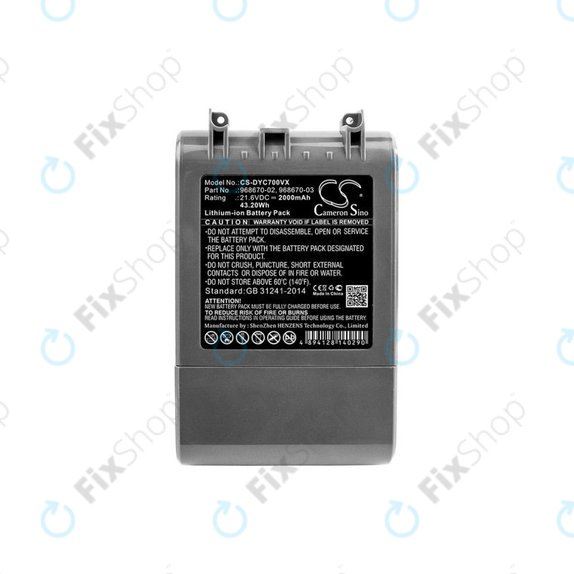 Dyson V7 - Akkumulátor 968670-02, 968670-03 Li-Ion 21.6V 2000mAh HQ
