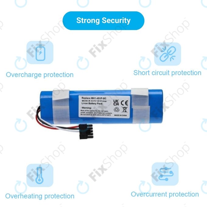 Xiaomi Mi Robot Vacuum Mop Pro (P), 2 (Mijia 2C), Viomi V2 Pro, Proscenic LDS M7 - Akkumulátor STYJ02YM, MH1-4S1P-SC Li-Ion 14.8V 3400mAh