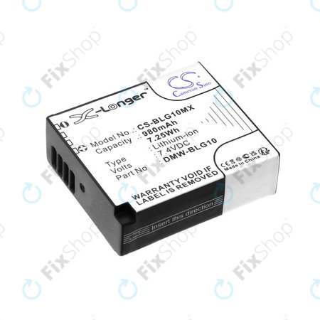 Akkumulátor Leica D-Lux Type 109, Panasonic Lumix DMC-GF3, GX7, LX100, 980mAh, Li-Ion, 7.4V, DMW-BLG10, HQ