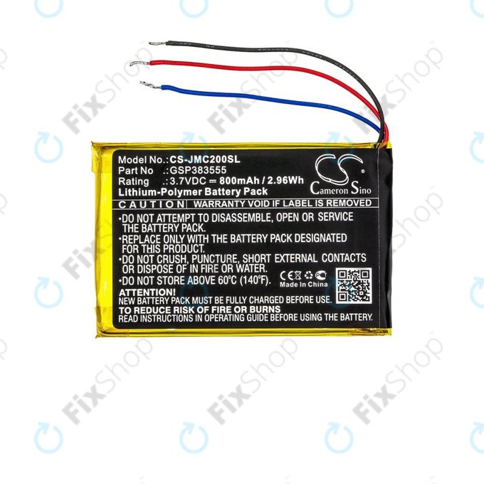 Akkumulátor JBL Clip 2, 800mAh, Li-Pol, 3.7V, GSP383555, HQ