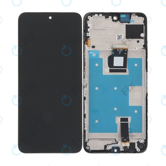 Honor X7b - LCD Kijelző + Érintőüveg + Keret (Midnight Black) TFT