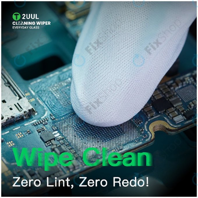 Szöszmentes üvegtisztító kendő, 2UUL CL05, 4x100db/doboz