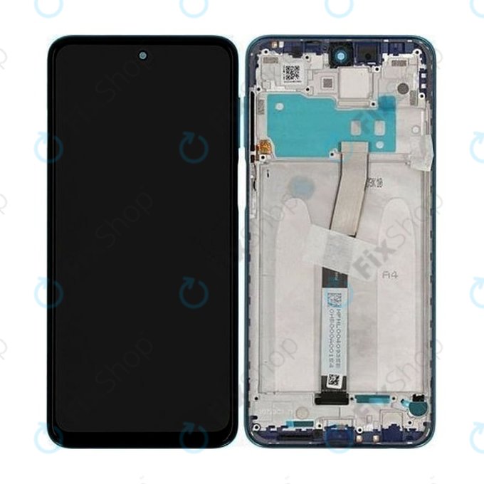 Xiaomi Redmi Note 9 Pro - LCD Kijelző + Érintőüveg + Keret (Aurora Blue) - 560005J6B200 Genuine Service Pack