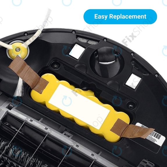 iRobot Roomba 500, 600, 700, 800, 900-series, R3, Scooba 450, Vileda 137173 - Akkumulátor 11702, GD-Roomba-500, VAC-500NMH-33 Ni-MH 14.4V 3300mAh