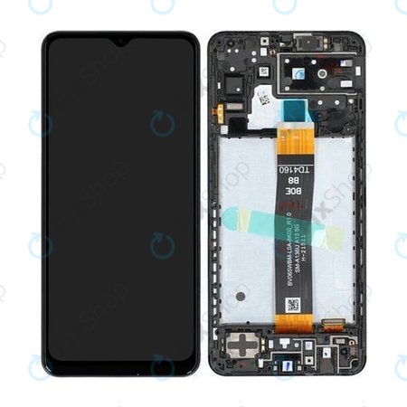 Samsung Galaxy A13 5G A136B - LCD Kijelző + Érintőüveg + Keret (Black) - GH82-29077A, GH82-29078A Genuine Service Pack