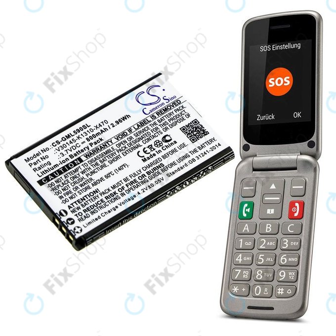 Akkumulátor Saiet Lumina, Ready, Single, Brondi Amico Favoloso, Gigaset GI390, 590, 800mAh, Li-Ion, 3.7V, V30145-K1310-X470, HQ