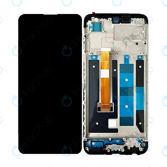 Realme C55 - LCD Kijelző + Érintőüveg + Keret (Black) TFT