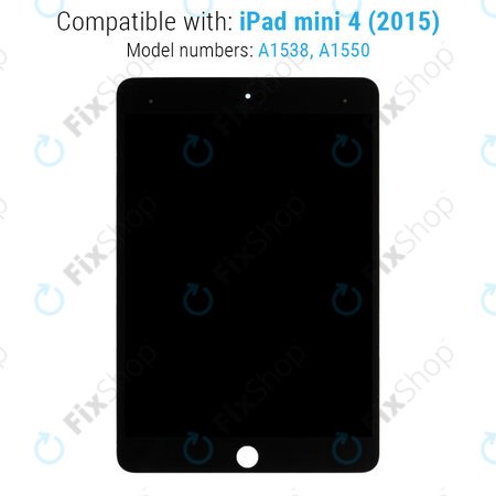 Apple iPad Mini 4 - LCD Kijelző + Érintőüveg (Black) Refurbished