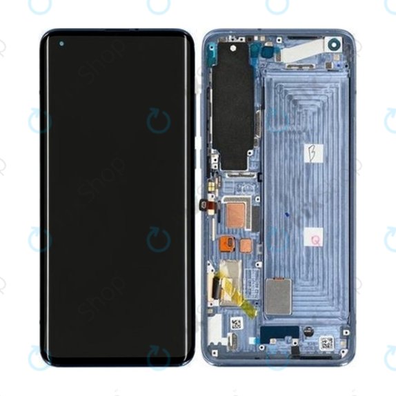 Xiaomi Mi 10 - LCD Kijelző + Érintőüveg + Keret (Twilight Grey) OLED
