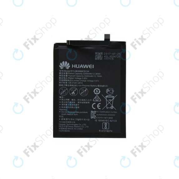 Huawei Mate 10 Lite, Honor 7X, Nova 2 Plus, P Smart Plus (Nova 3i), P30 Lite, P30 Lite 2020 - Akkumulátor HB356687ECW 3240mAh - 24022598, 24022698, 24022872 Genuine Service Pack