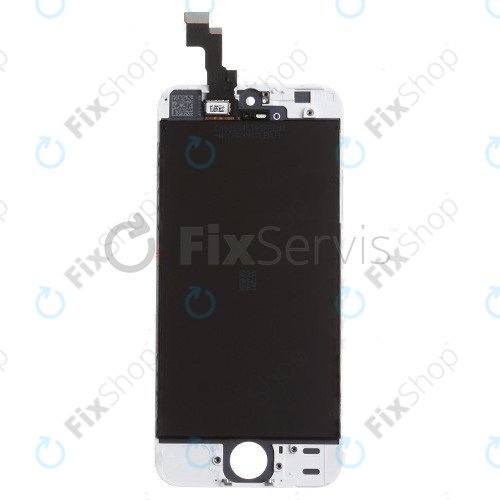 Kijelző iPhone 5S, SE, White, Érintőüveg kerettel