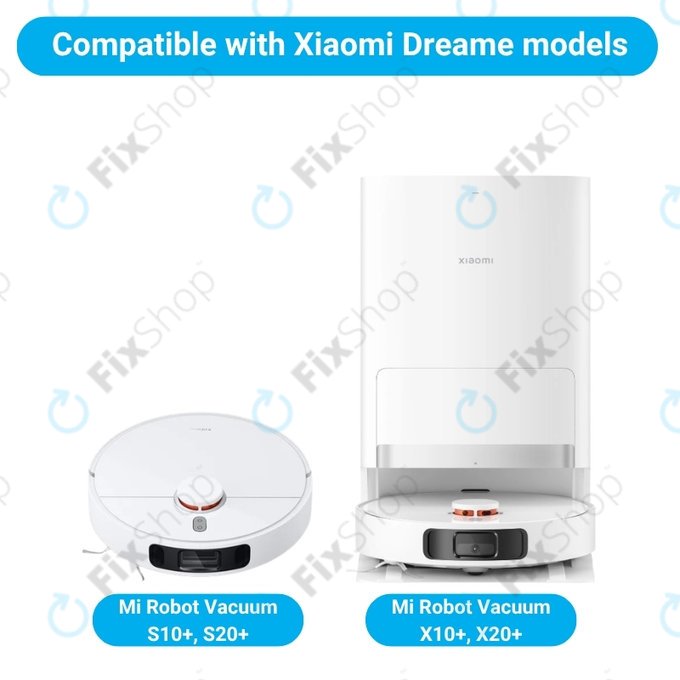 Pótalkatrész készlet Xiaomi Mi Robot Vacuum S20+, S10+, X20+, X10+ (2x Főkefe, 4x Szűrő, 4x Oldalkefe – fekete)