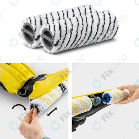 Kärcher FC 3, FC 5, FC 7 - Görgőkészlet Kőfelületekhez (Fekete)